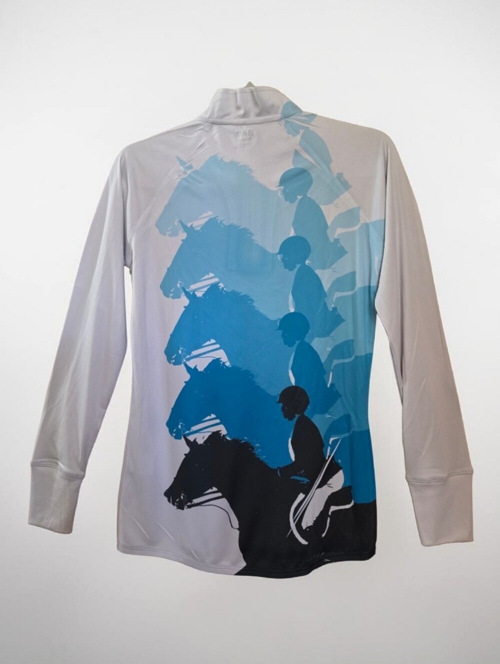 Noble equestrian Quarer Zip Graphic Performance Jersey Size Small - Picture 3 of 7